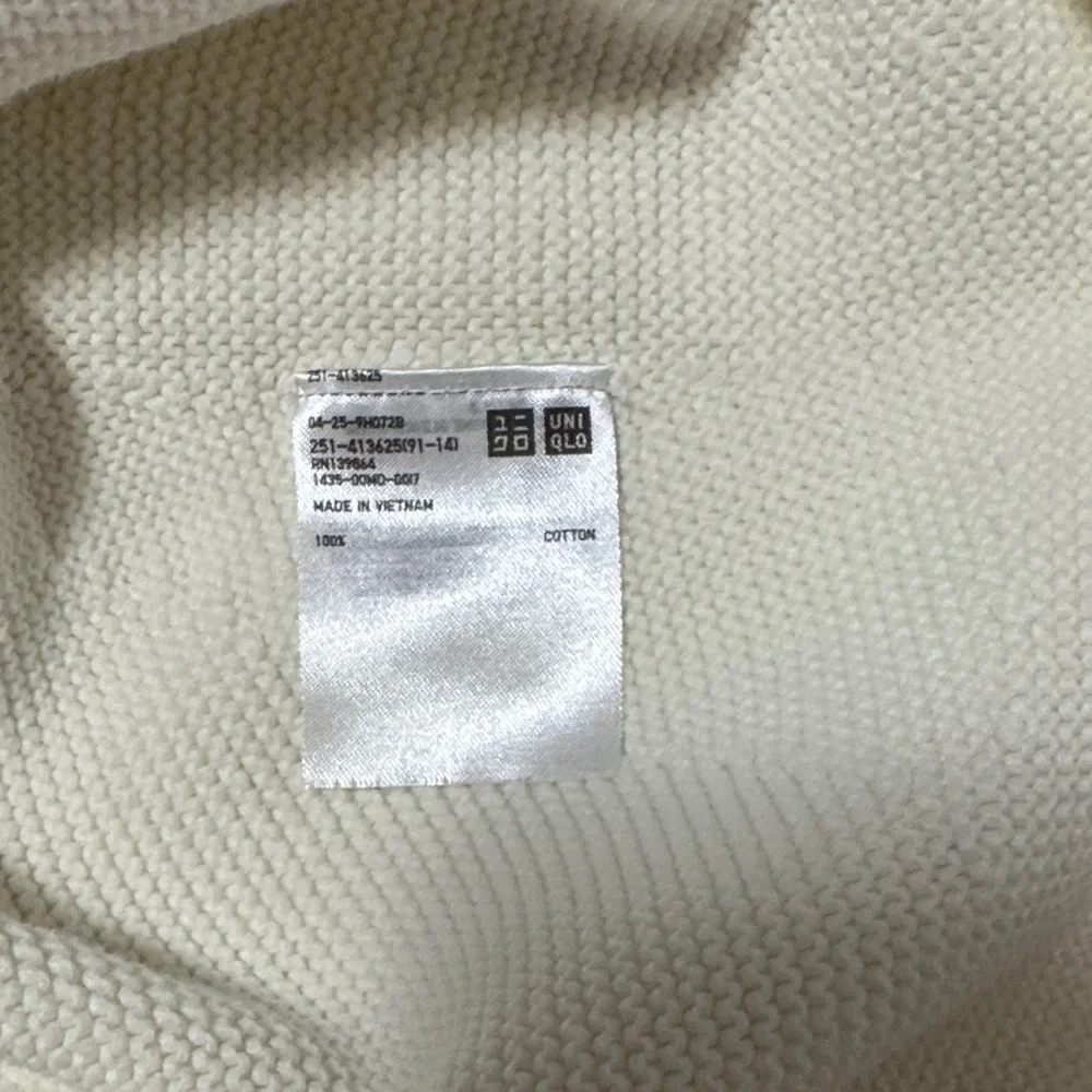 Uniqlo 3D Knit Cotton Sweater Short Sleeve Cream - Picture 5 of 5